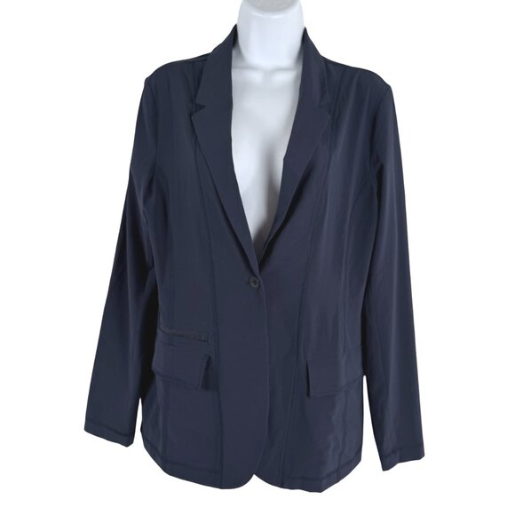 Eddie Bauer Travex Departure Blazer Jacket Womens Size 10 Blue NWT CJ-2159 - Picture 1 of 11